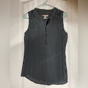 Banana Republic Sleeveless Polka-dot Blouse